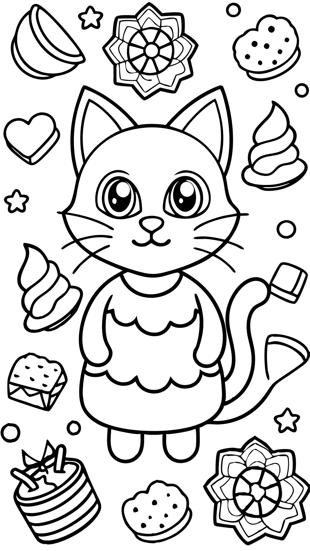 Página para colorear de Chococat